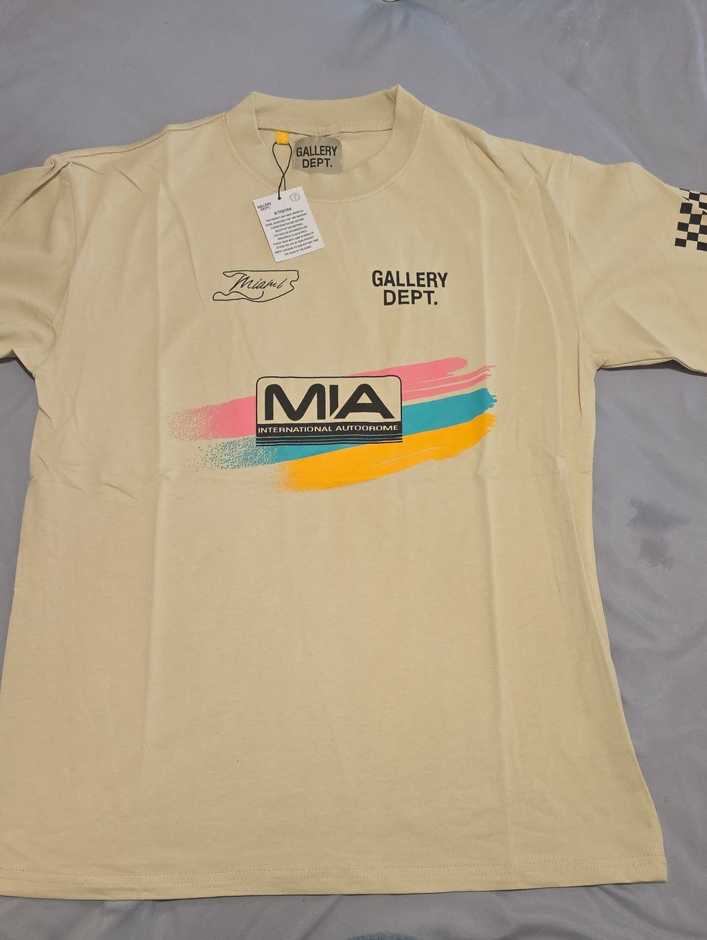 Gallery Dept Cream MIA Brushstroke Graphic Tee